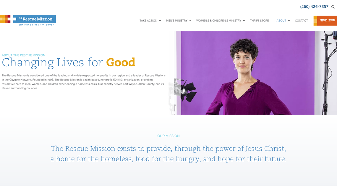 Fort Wayne Rescue Mission About page